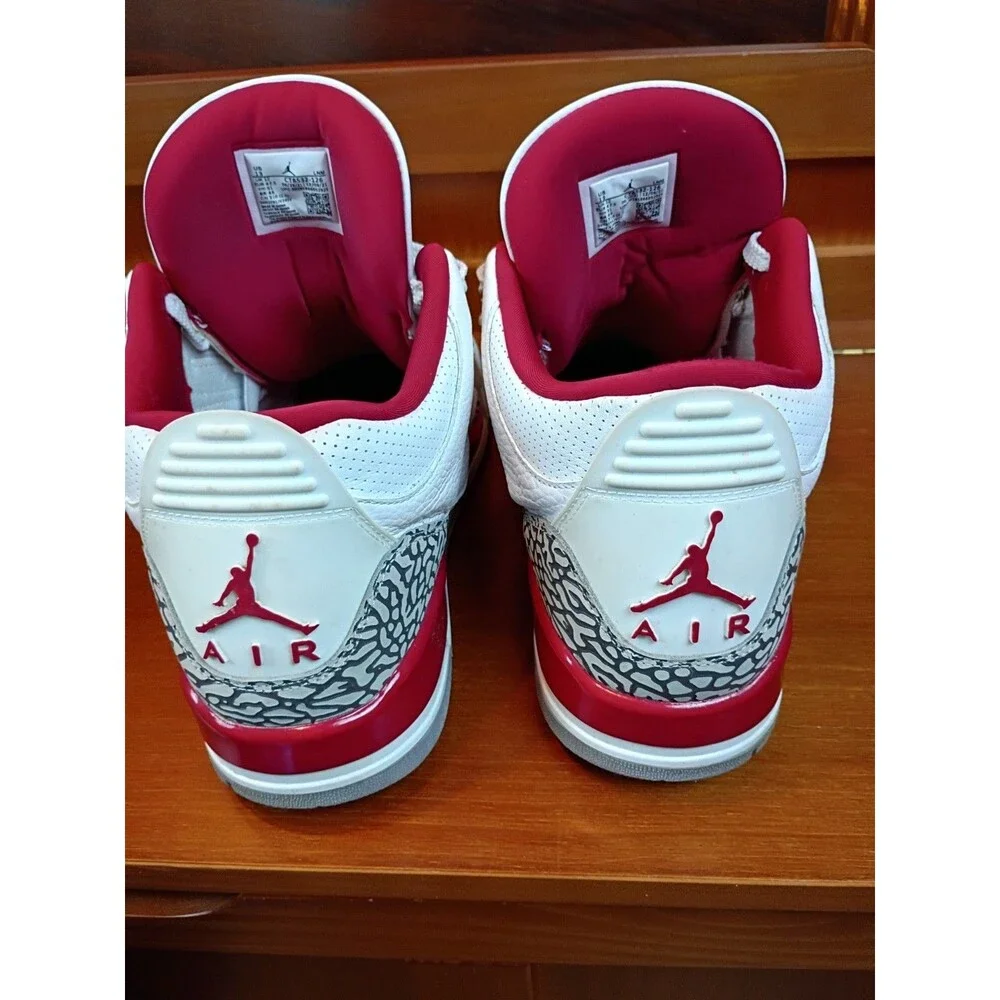 Air Jordan 3 Retro Men's Size 13 Cardinal Red CT8532-126 Basketball Nike Sneaker